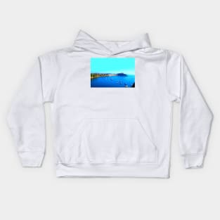 Vista from Isola di Procida at Marina di Corricella Kids Hoodie